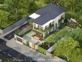 Mẫu biệt thự vườn 2 tầng mặt tiền lô góc tại Quận 7 Tp.HCM