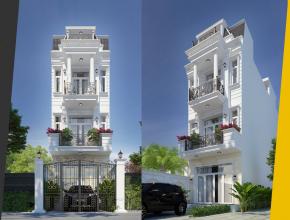 Thiết Kế Nhà Phố 3 Tầng Tân Cổ Điển | Xây Nhà Trọn Gói