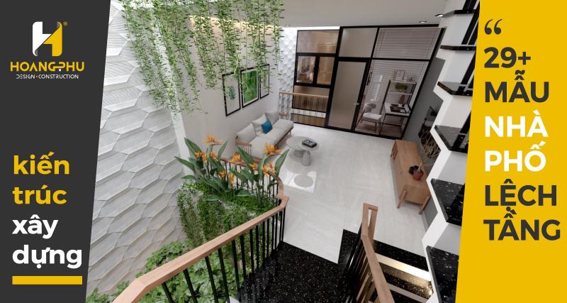 29 mẫu nhà phố lệch tầng đẹp